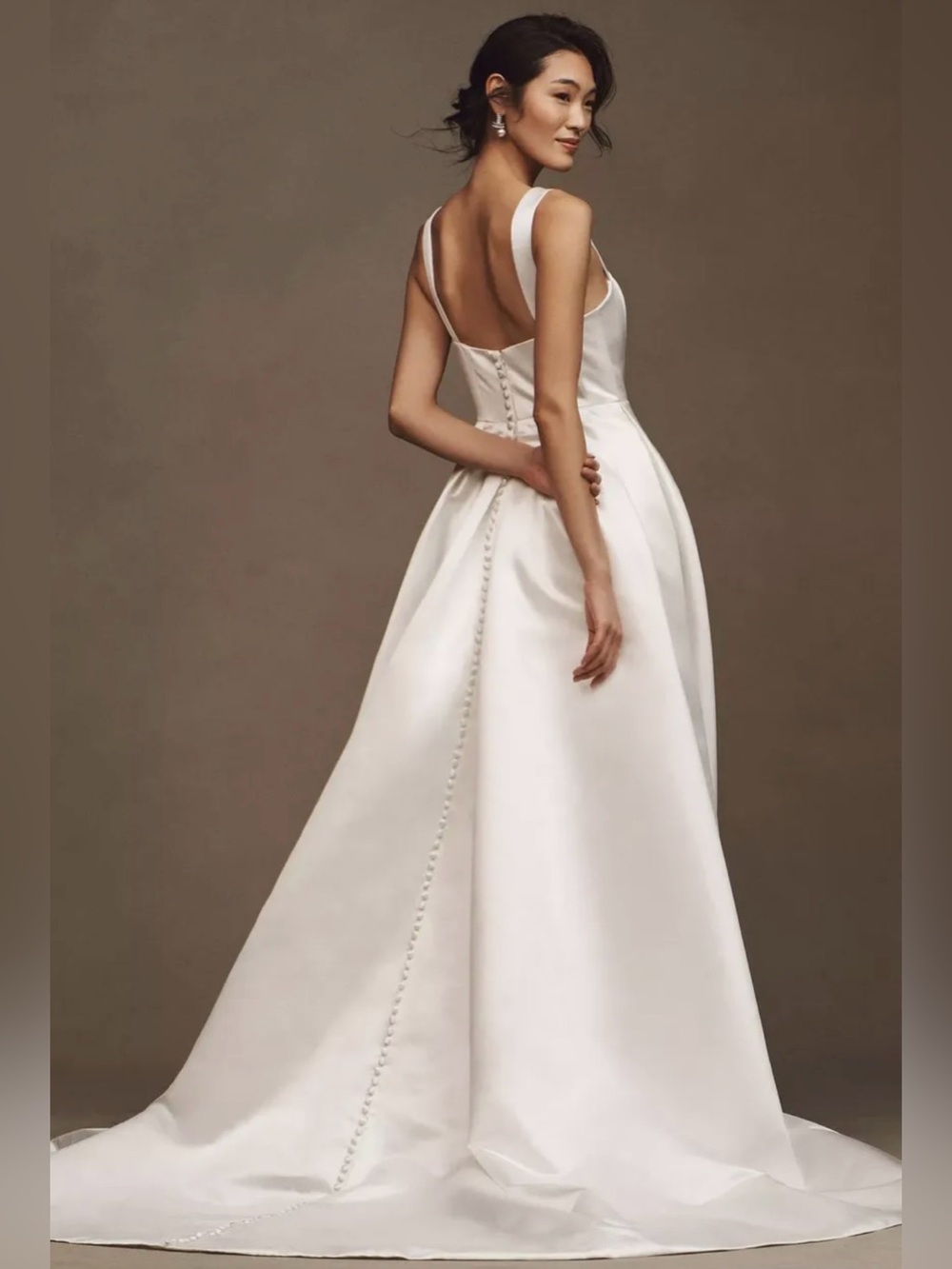 Jenny by Jenny Yoo Clara Square-Neck Satin A-Line Wedding Gown - Picture 2 of 4